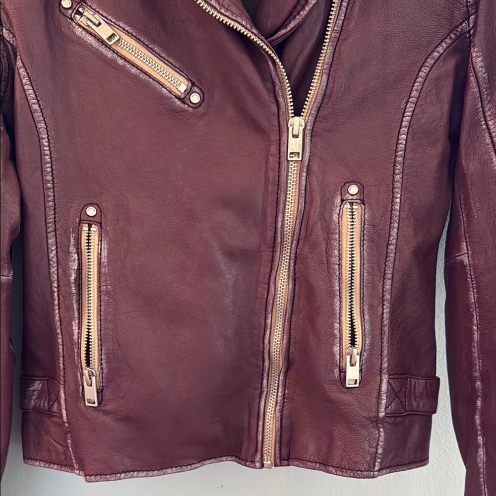 Mauritius Sofia Leather Jacket - Size 4 - image 4